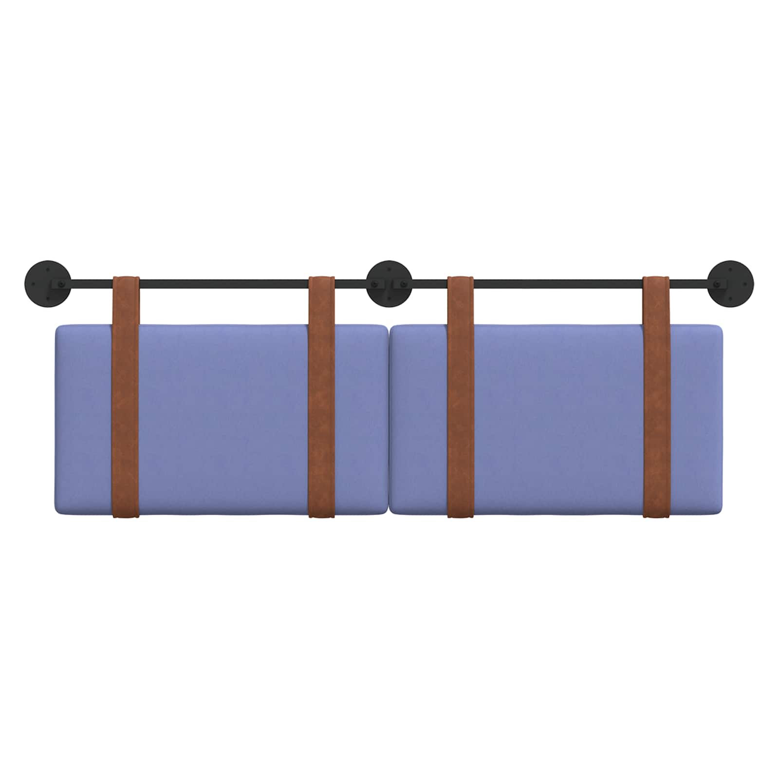 vidaXL Wisząca Głowa Niebieski dżins 130 x 55 x 5 cm Antyczny PU
