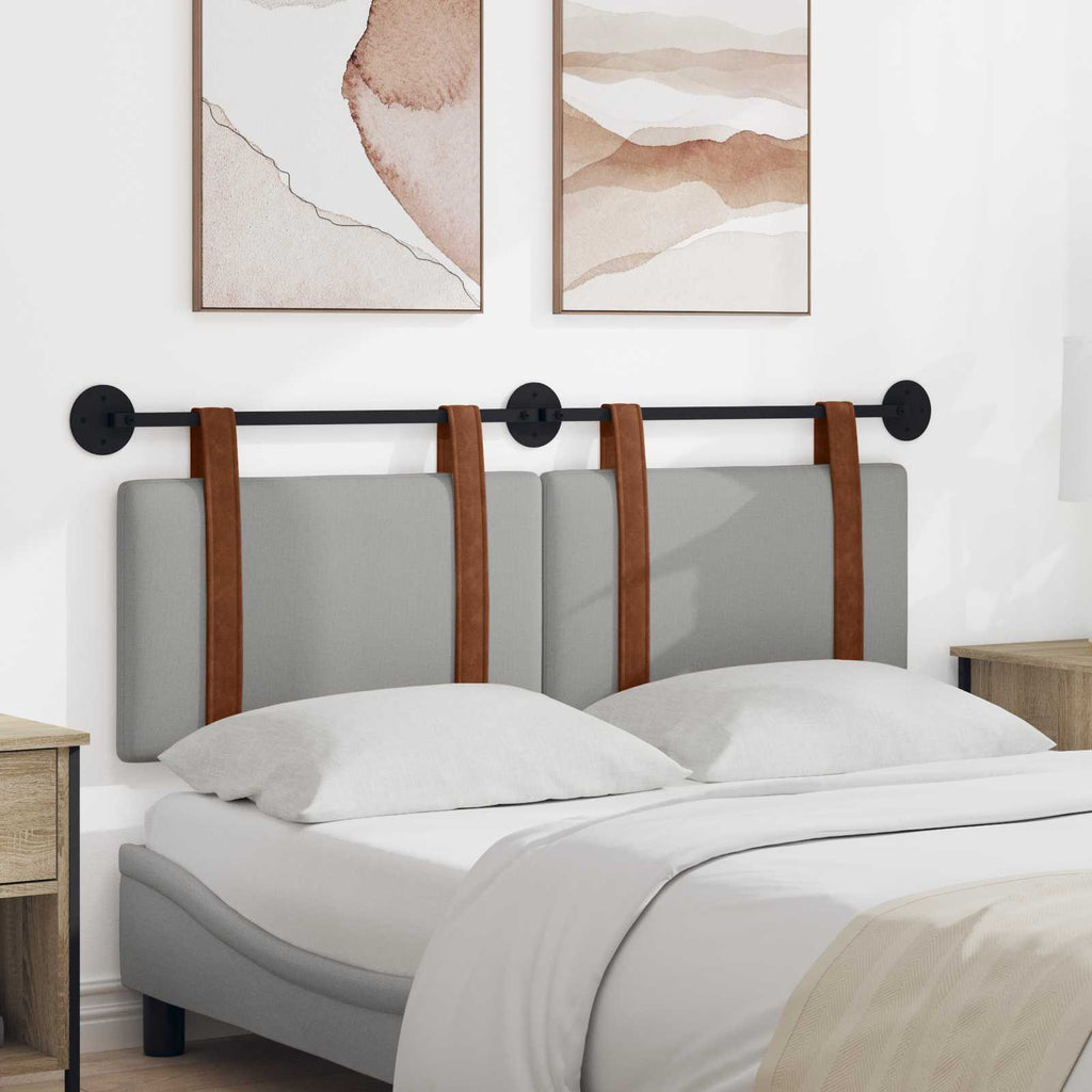 vidaXL Wisząca Głowa Gładki Szary chmur 150 x 55 x 5 cm Antyczny PU