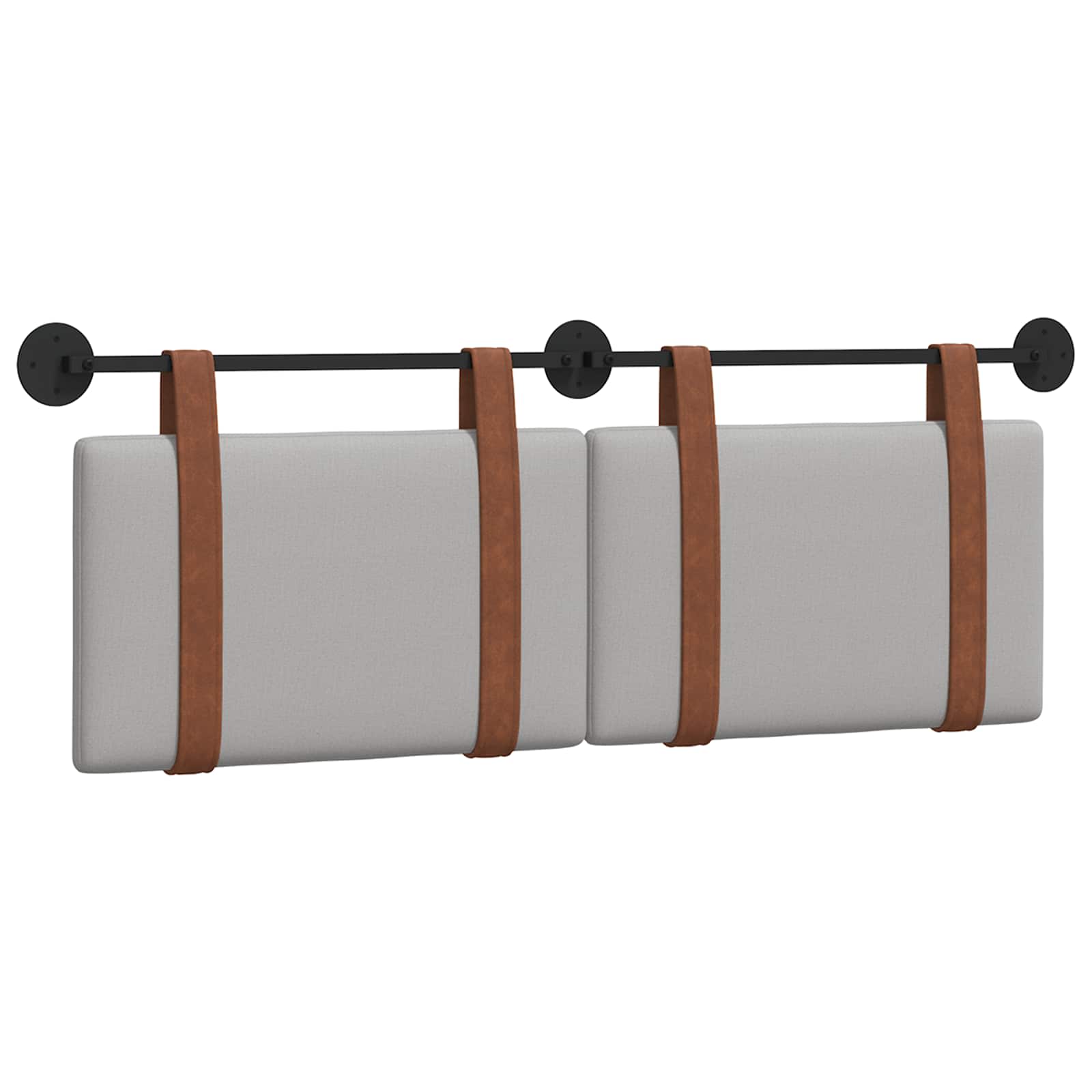 vidaXL Wisząca Głowa Gładki Szary chmur 150 x 55 x 5 cm Antyczny PU