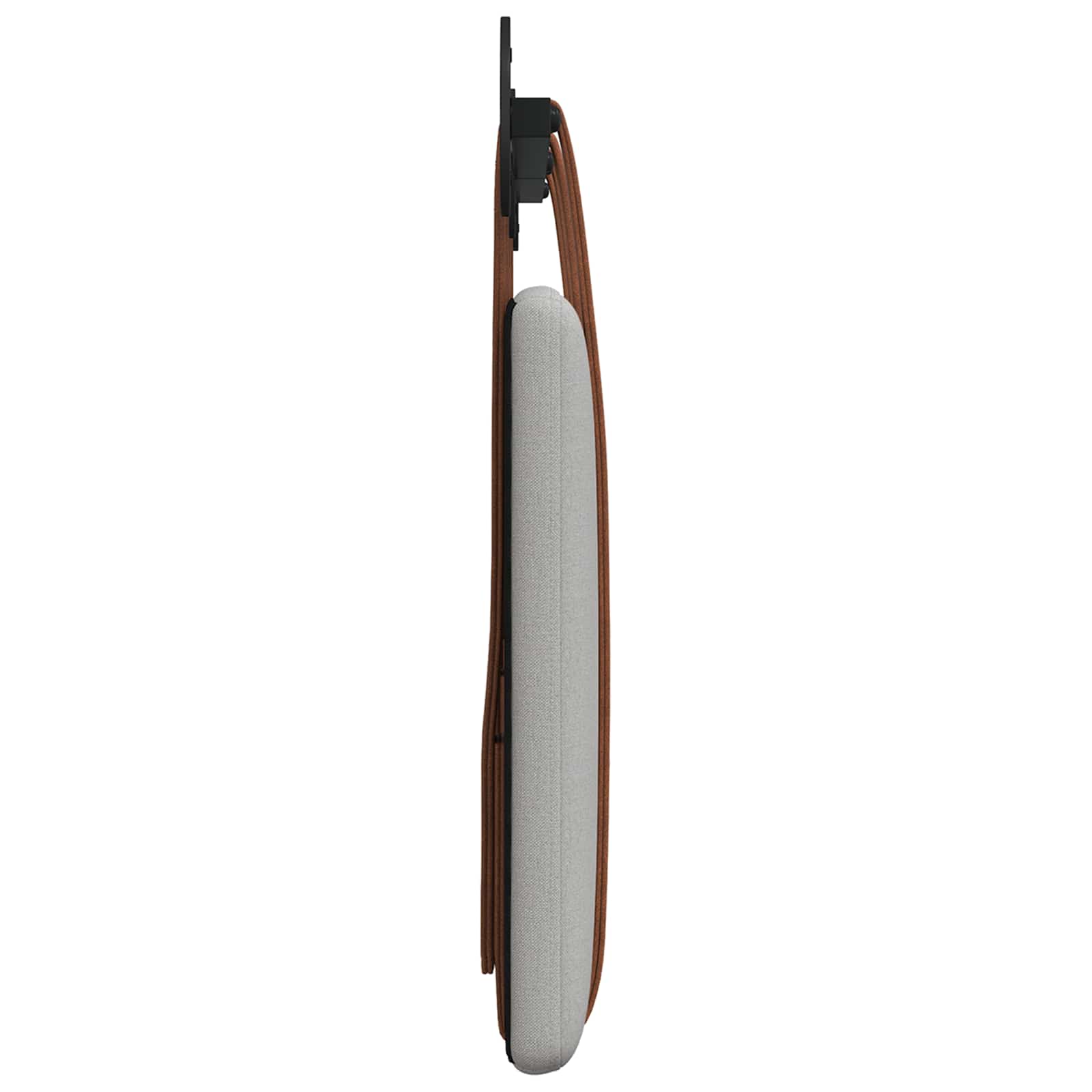 vidaXL Wisząca Głowa Gładki Szary chmur 150 x 55 x 5 cm Antyczny PU