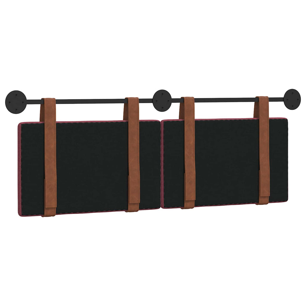 vidaXL Wisząca Głowa Gładki Czerwone wino 150 x 55 x 5 cm Antyczny PU