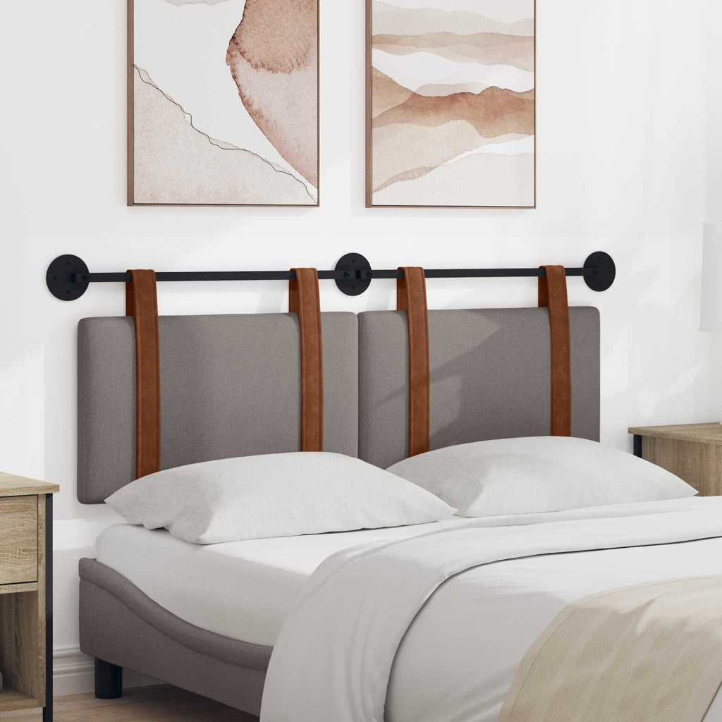vidaXL Wisząca Głowa Gładki Ciemnoszary 150 x 55 x 5 cm Antyczny PU