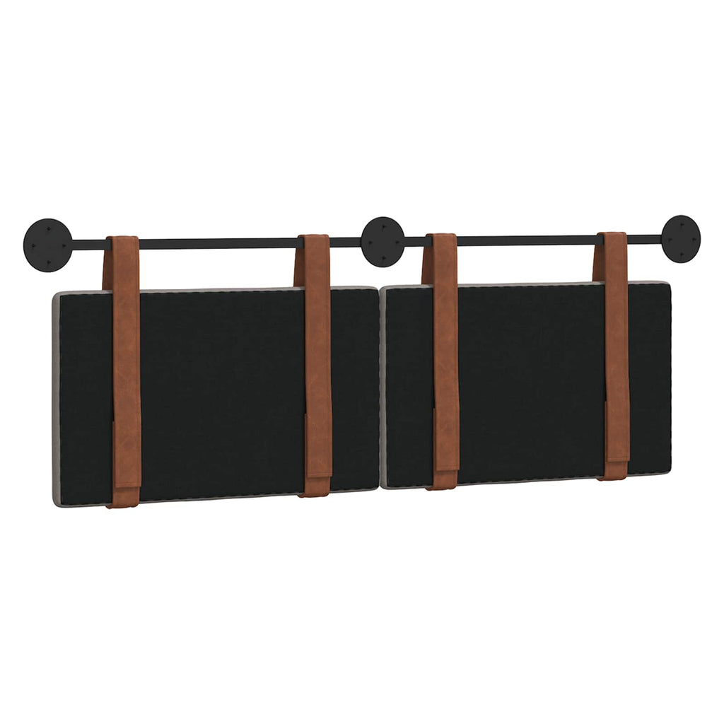 vidaXL Wisząca Głowa Gładki Ciemnoszary 150 x 55 x 5 cm Antyczny PU