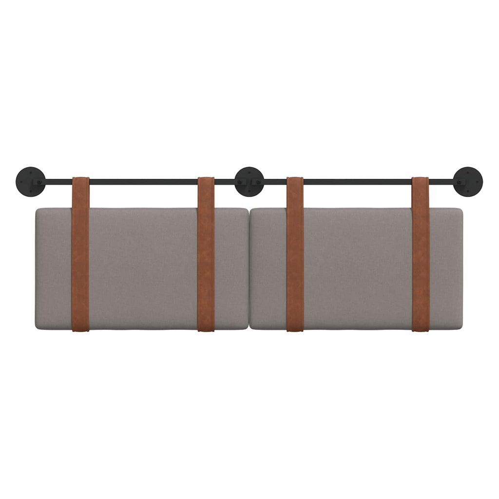 vidaXL Wisząca Głowa Gładki Ciemnoszary 150 x 55 x 5 cm Antyczny PU