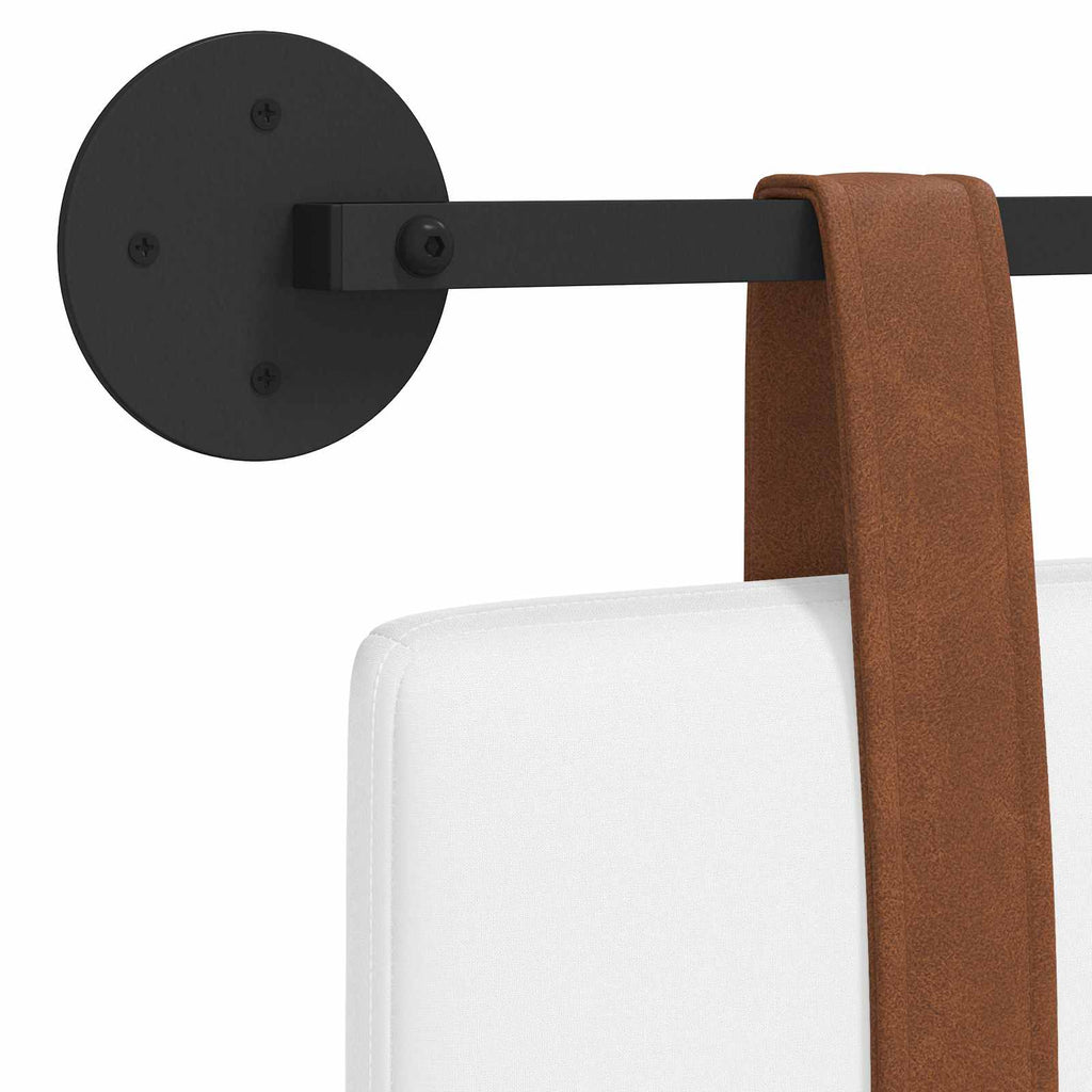 vidaXL Wisząca Głowa Gładki Biały 150 x 55 x 5 cm Antyczny PU