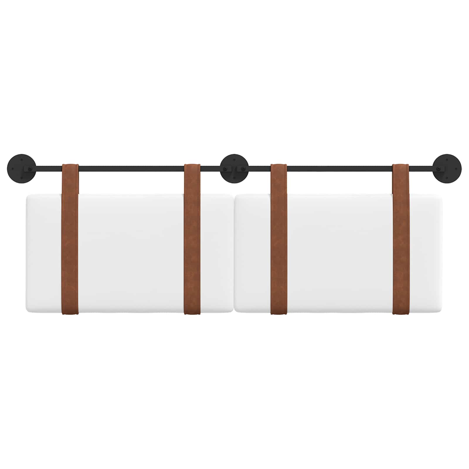 vidaXL Wisząca Głowa Gładki Biały 150 x 55 x 5 cm Antyczny PU