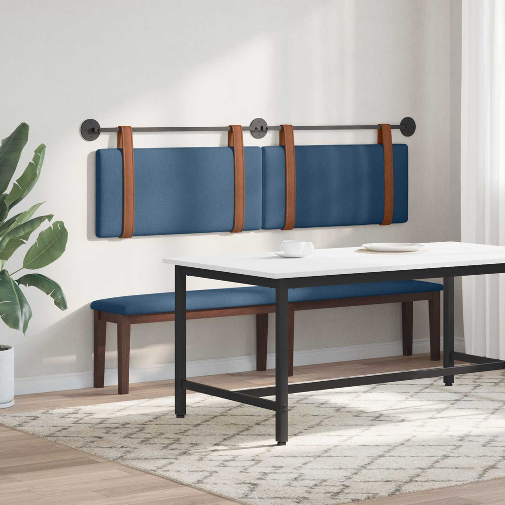 vidaXL Wisząca Głowa Gładki Niebieski 190 x 55 x 5 cm Antyczny PU
