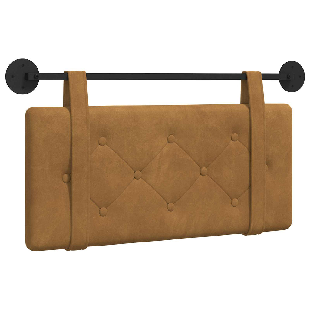 vidaXL Wezgłowie wiszące Brązowy Aksamit