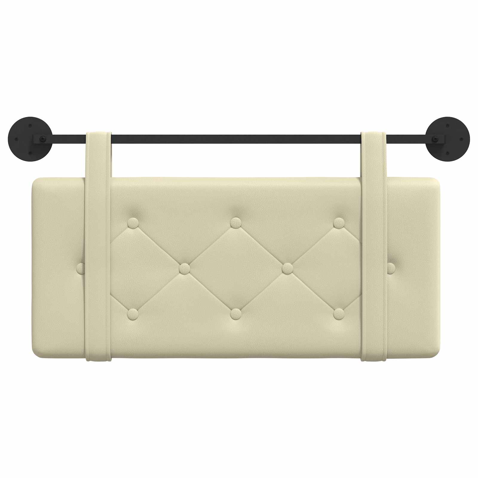 vidaXL Wezgłowie wiszące Kremowy Ekoskóra