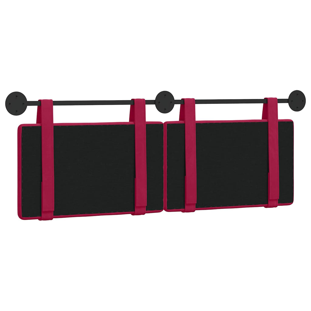vidaXL Wezgłowie wiszące Czerwone wino Aksamit