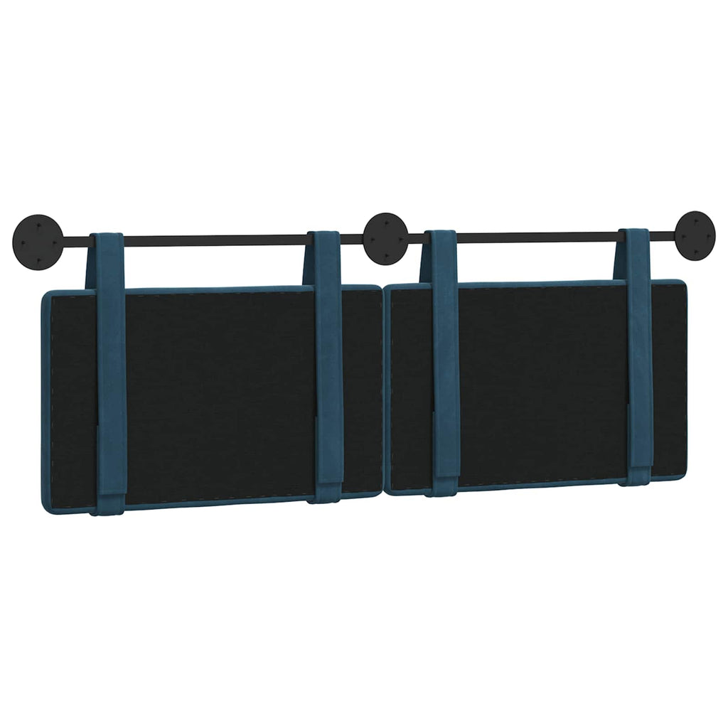 vidaXL Wezgłowie wiszące Niebieski Aksamit