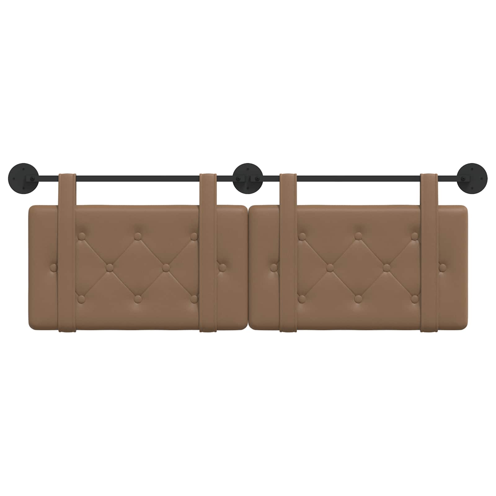 vidaXL Wezgłowie wiszące Cappuccino Ekoskóra