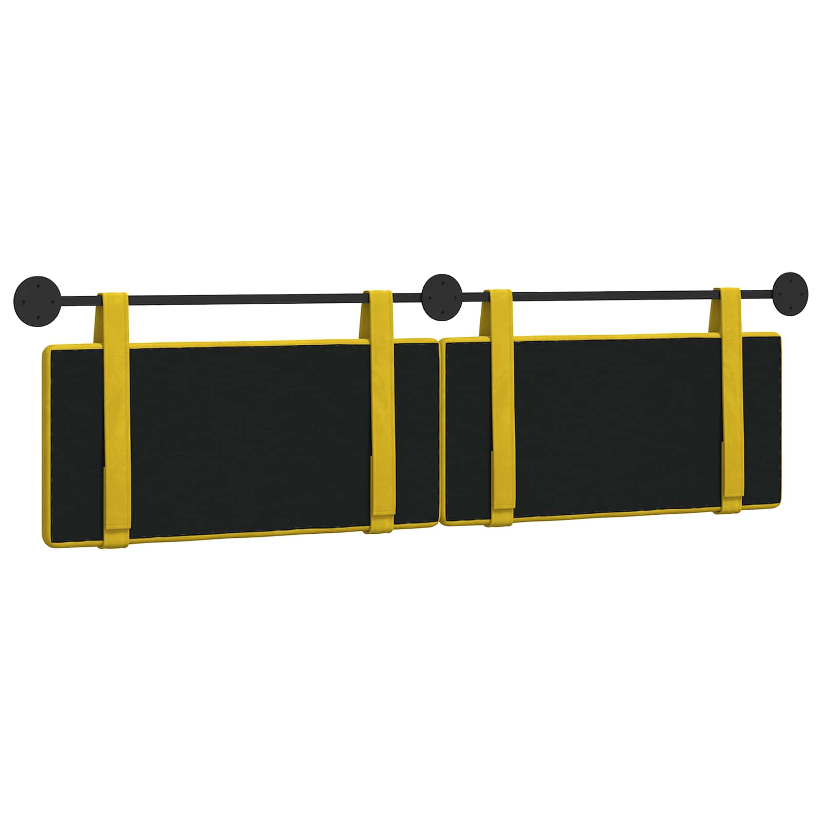 vidaXL Wezgłowie wiszące Żółty Aksamit
