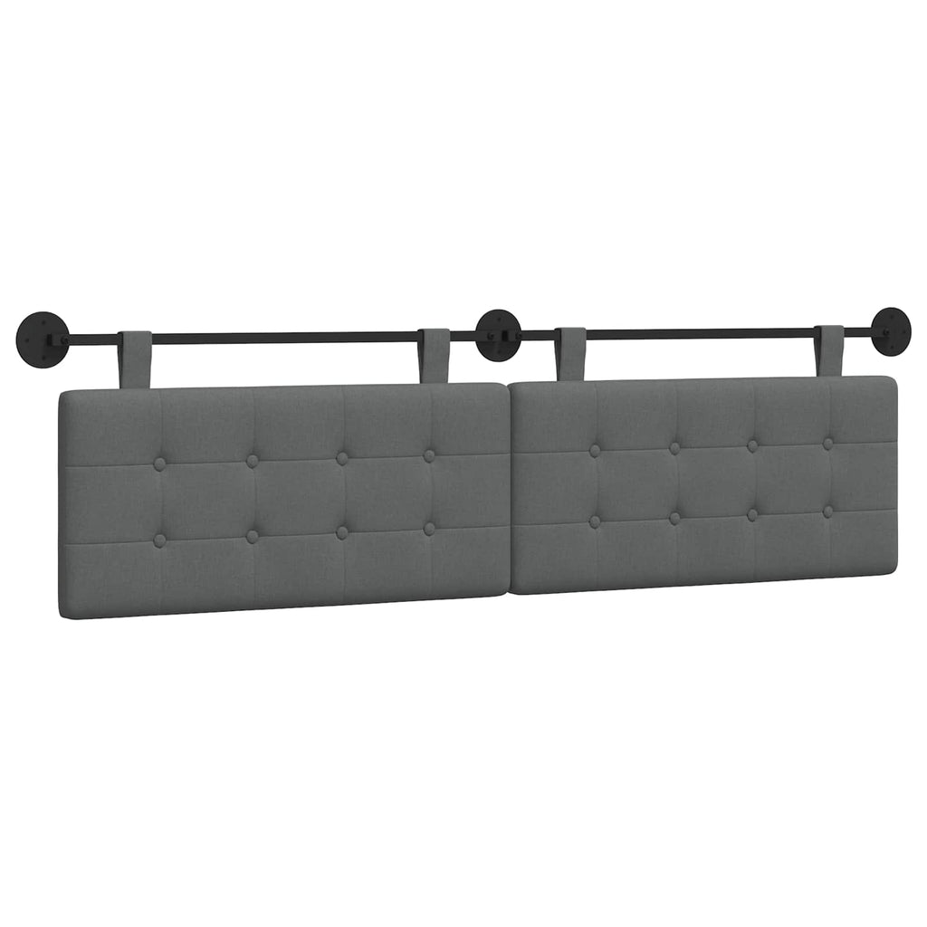 vidaXL Wezgłowie wiszące Ciemnoszary tkanina
