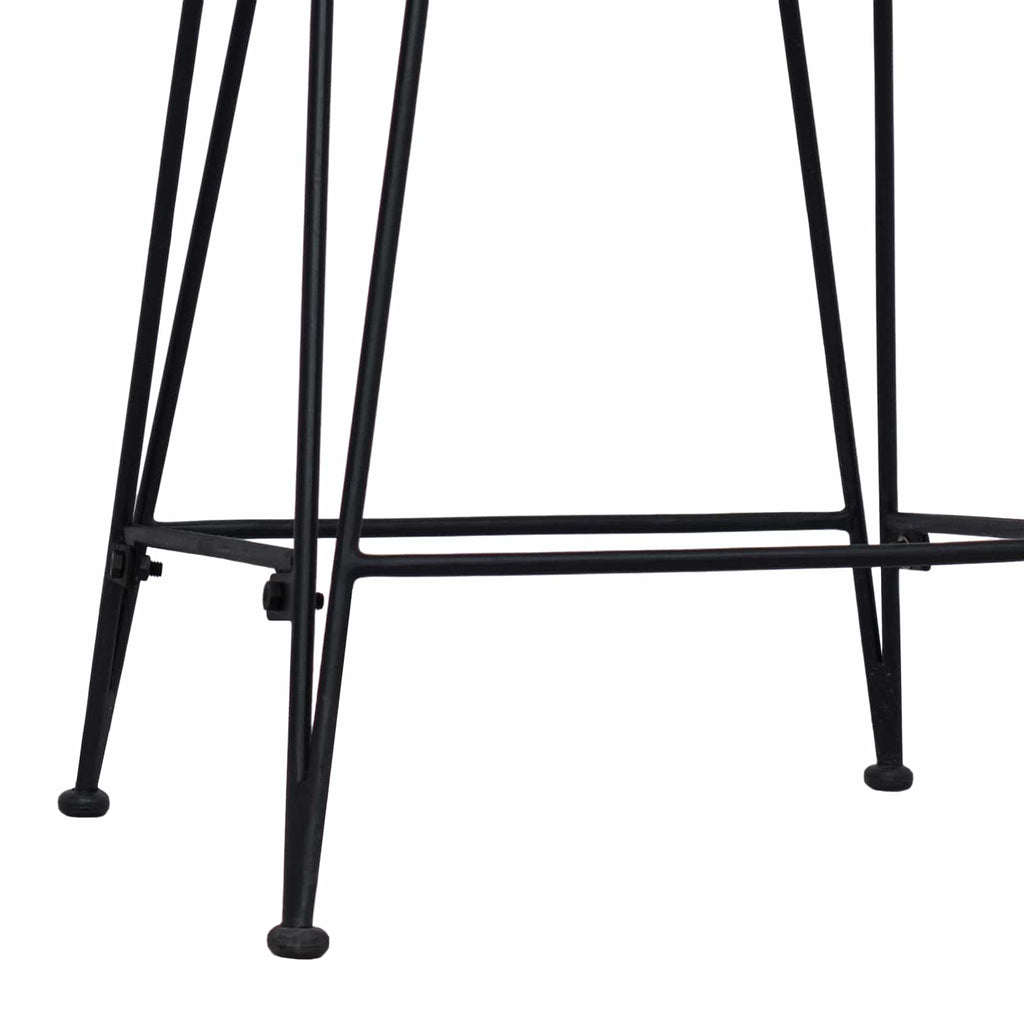 vidaXL Stołek barowy 2 pcs naturalny 44 x 45 x 76 cm Rattan i Stal