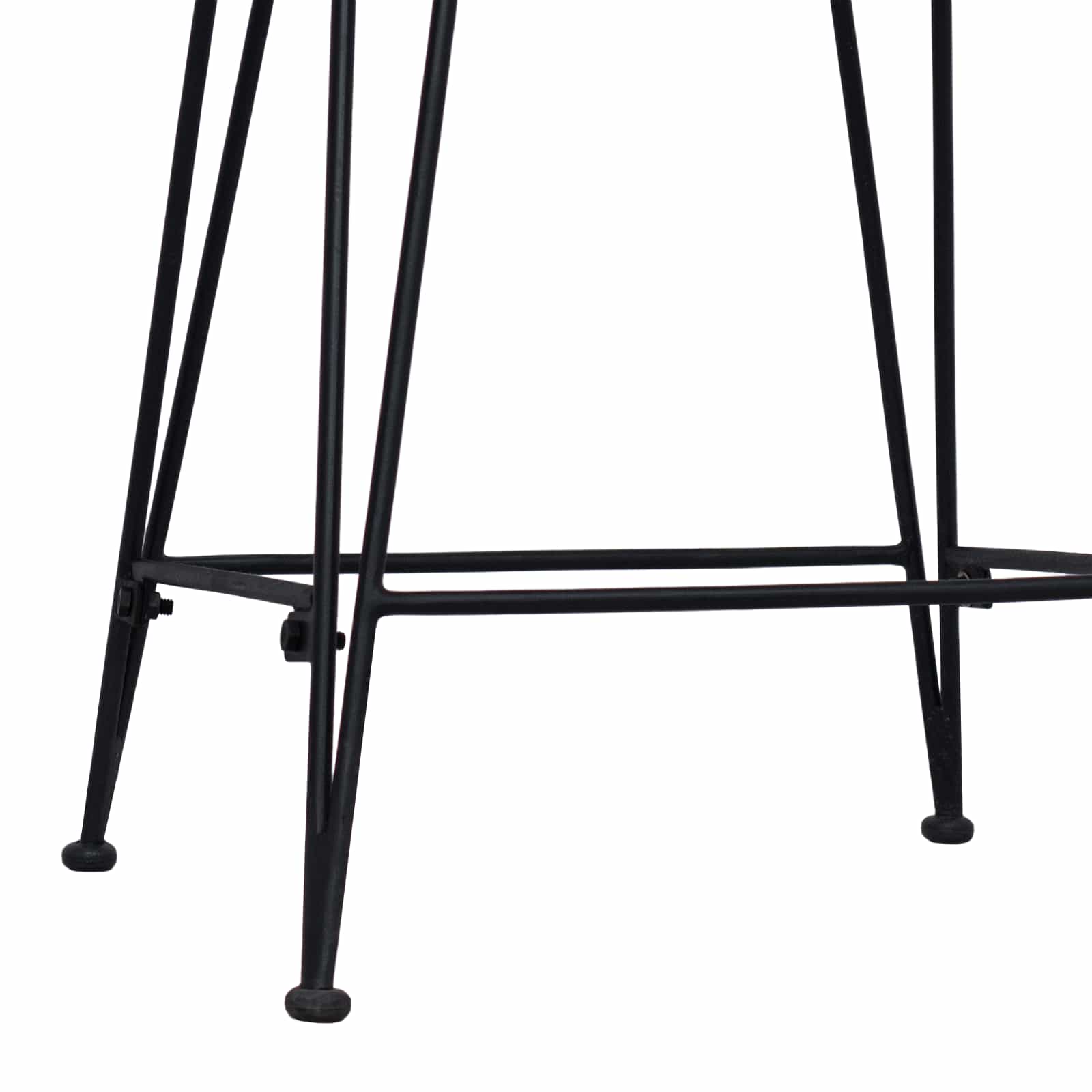 vidaXL Stołek barowy 2 pcs Czarny 44 x 46 x 91 cm Rattan i Stal