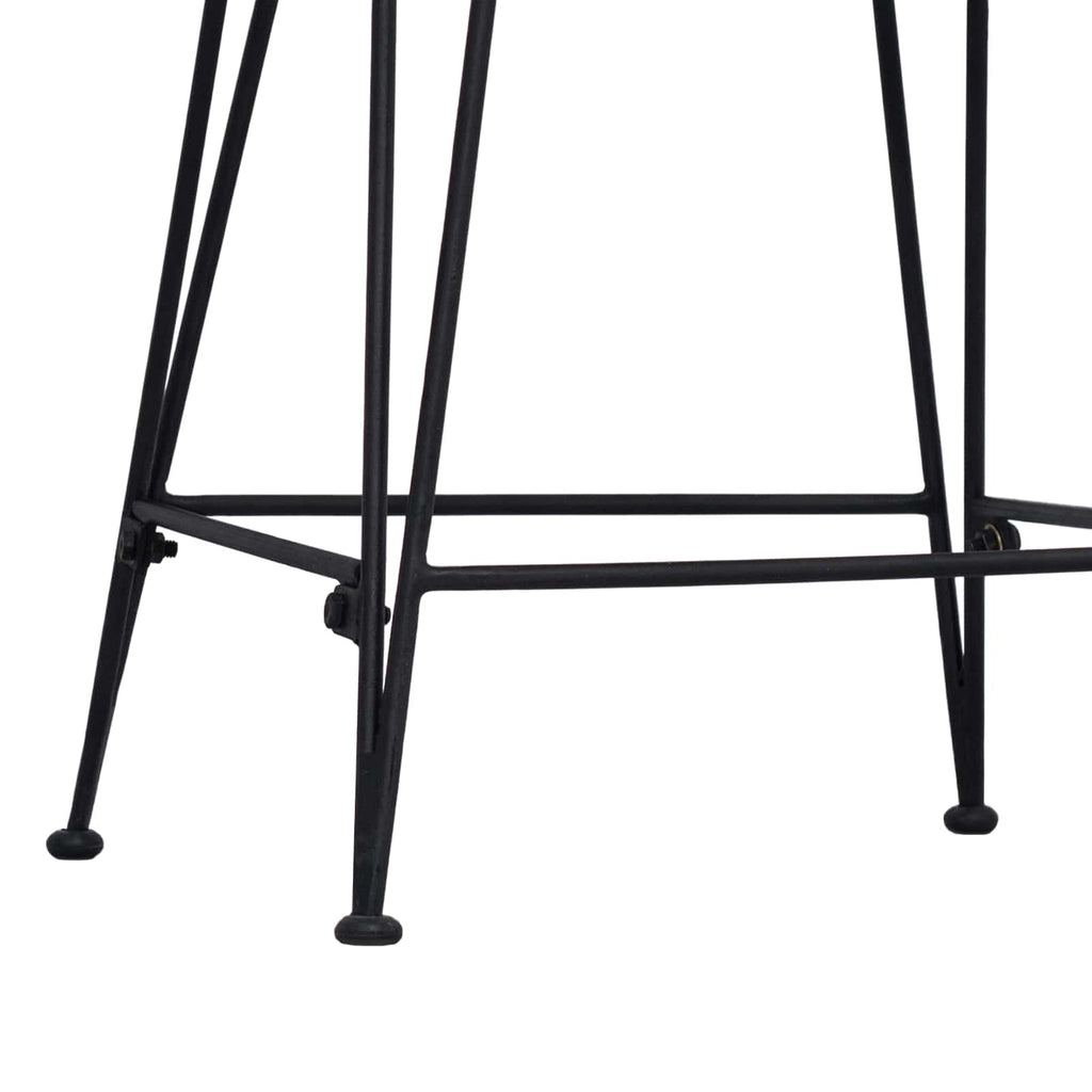 vidaXL Stołek barowy 2 pcs naturalny 44 x 54 x 96 cm Rattan i Stal