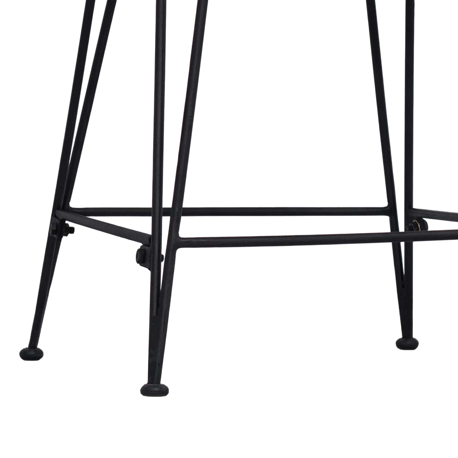 vidaXL Stołek barowy 2 pcs Czarny 44 x 54 x 96 cm Rattan i Stal