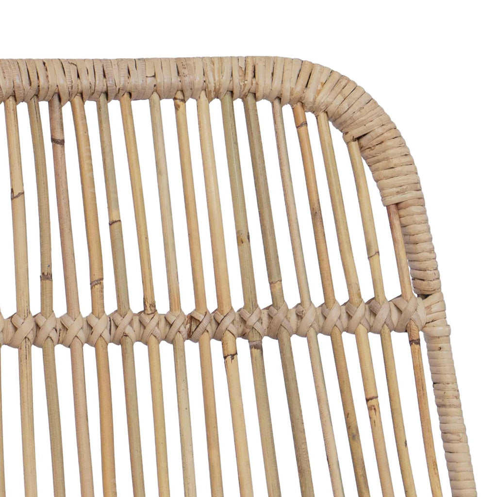 vidaXL Stołek barowy 2 pcs naturalny 44 x 55 x 109 cm Rattan i Stal