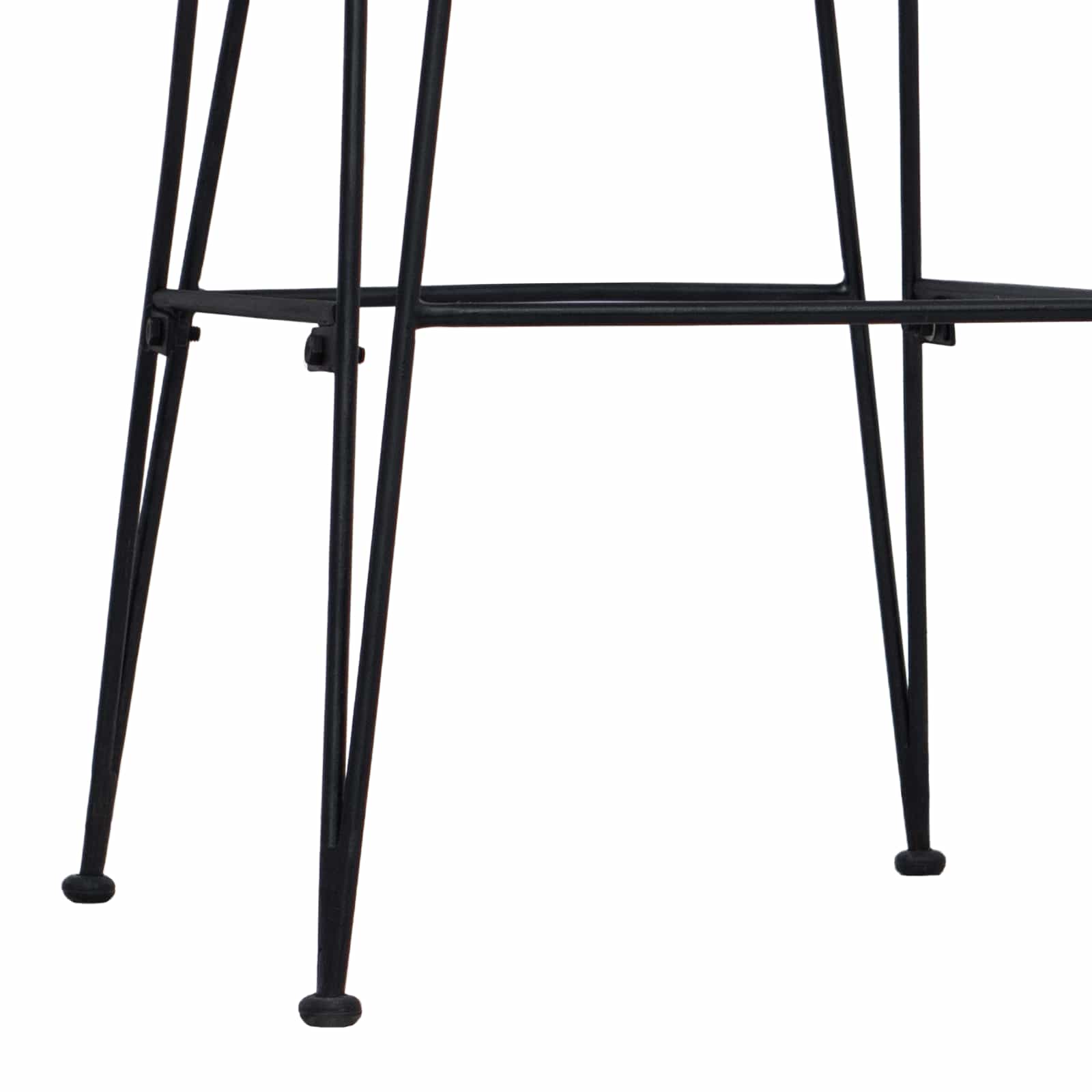 vidaXL Stołek barowy 2 pcs Czarny 44 x 55 x 109 cm Rattan i Stal