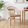 vidaXL Krzesło składane naturalny 60 x 60 x 81 cm rattan