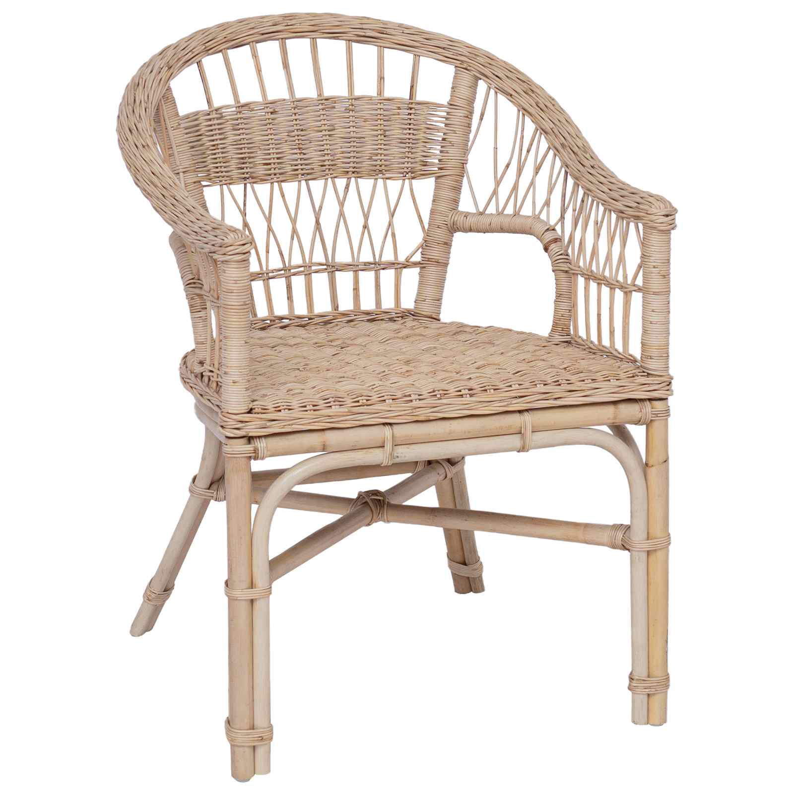 vidaXL Krzesło składane naturalny 60 x 60 x 81 cm rattan