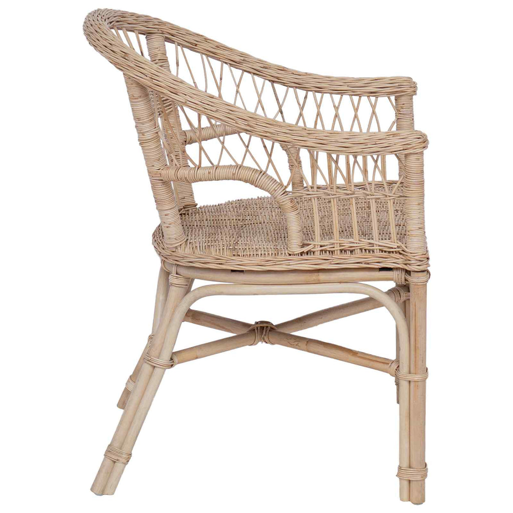 vidaXL Krzesło składane naturalny 60 x 60 x 81 cm rattan