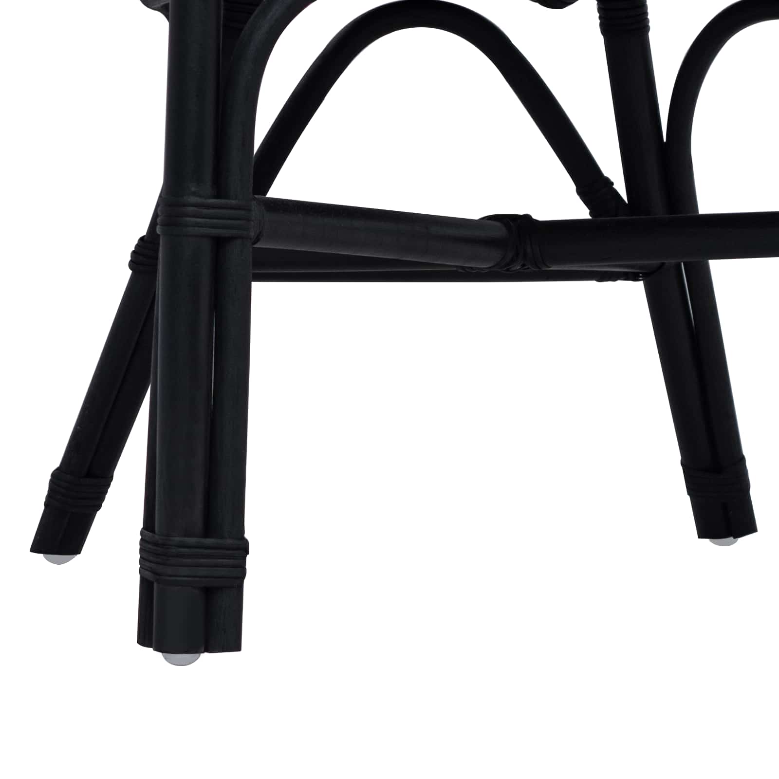 vidaXL Krzesło składane Czarny 60 x 60 x 81 cm rattan