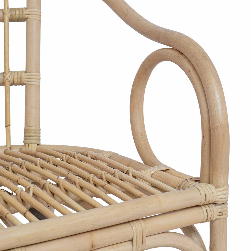 vidaXL Krzesło składane naturalny 58 x 60 x 81 cm rattan