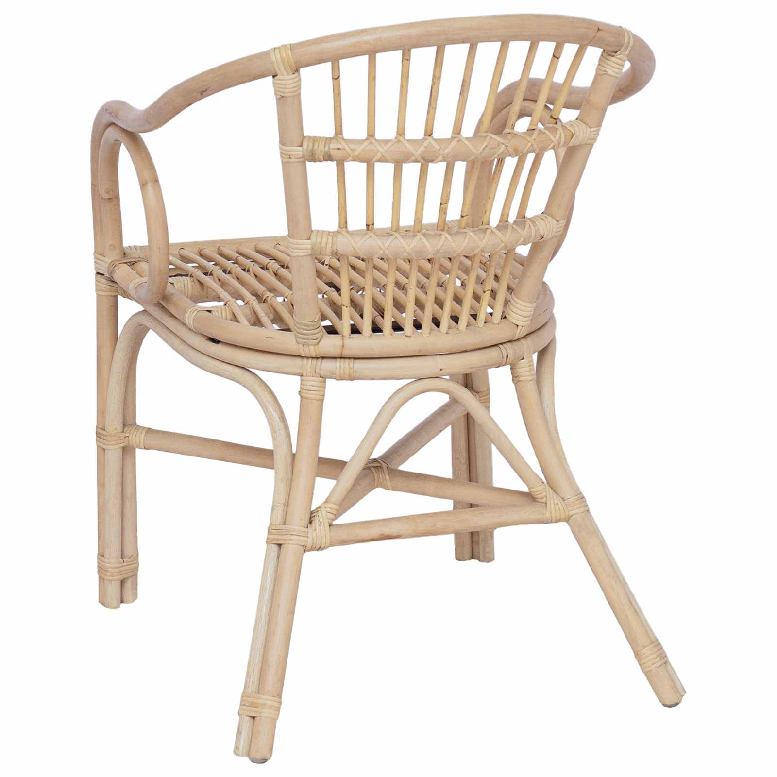 vidaXL Krzesło składane naturalny 58 x 60 x 81 cm rattan