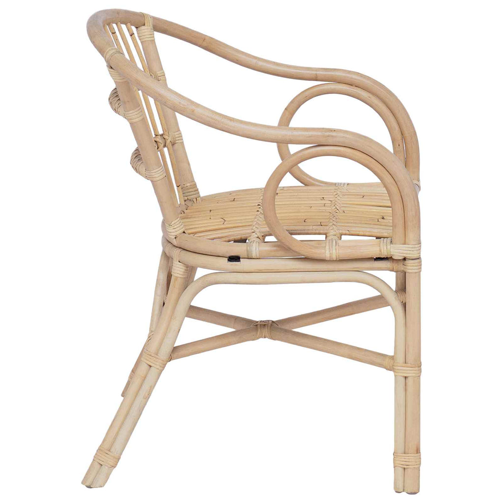 vidaXL Krzesło składane naturalny 58 x 60 x 81 cm rattan