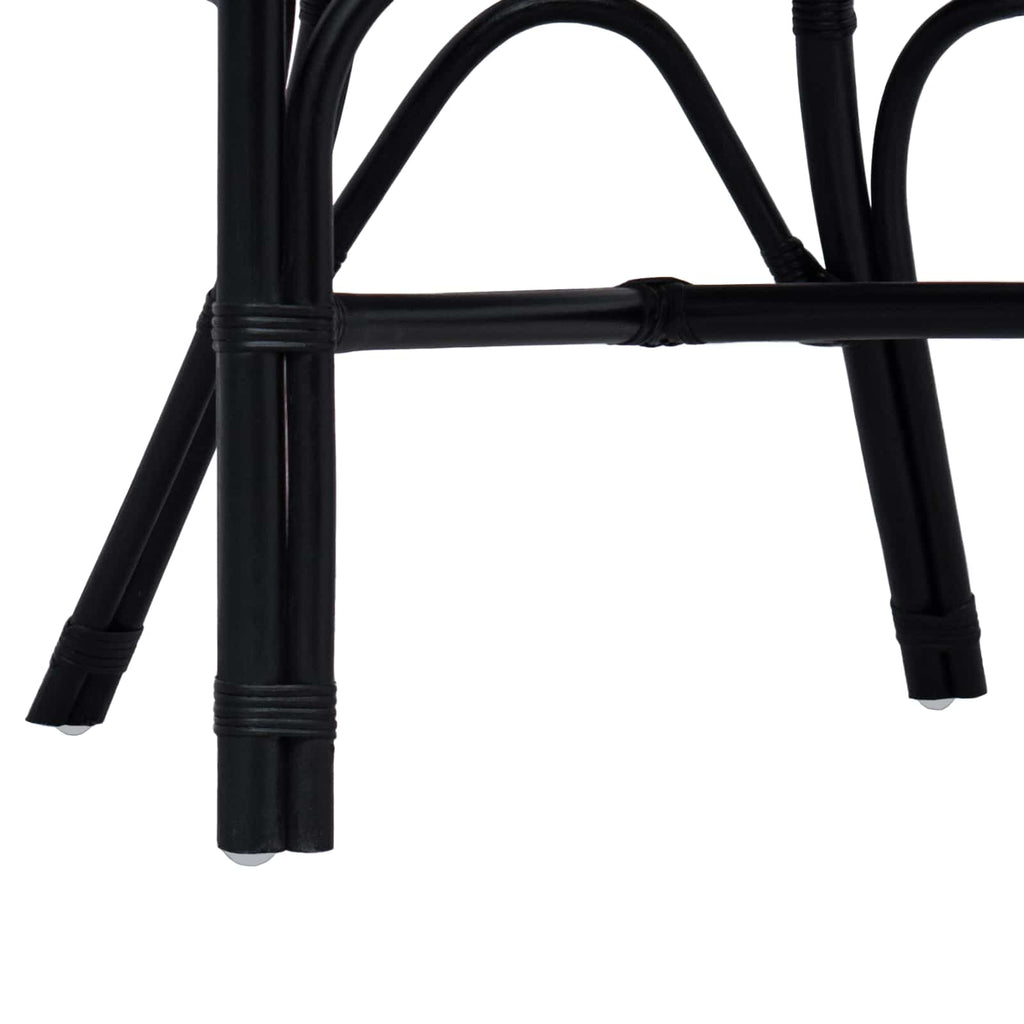vidaXL Krzesło składane Czarny 58 x 60 x 81 cm rattan