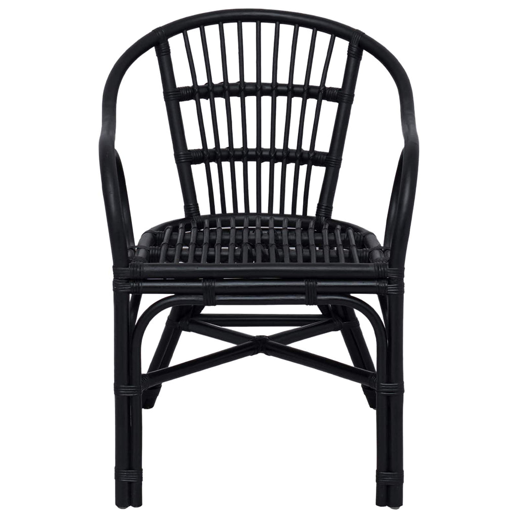 vidaXL Krzesło składane Czarny 58 x 60 x 81 cm rattan