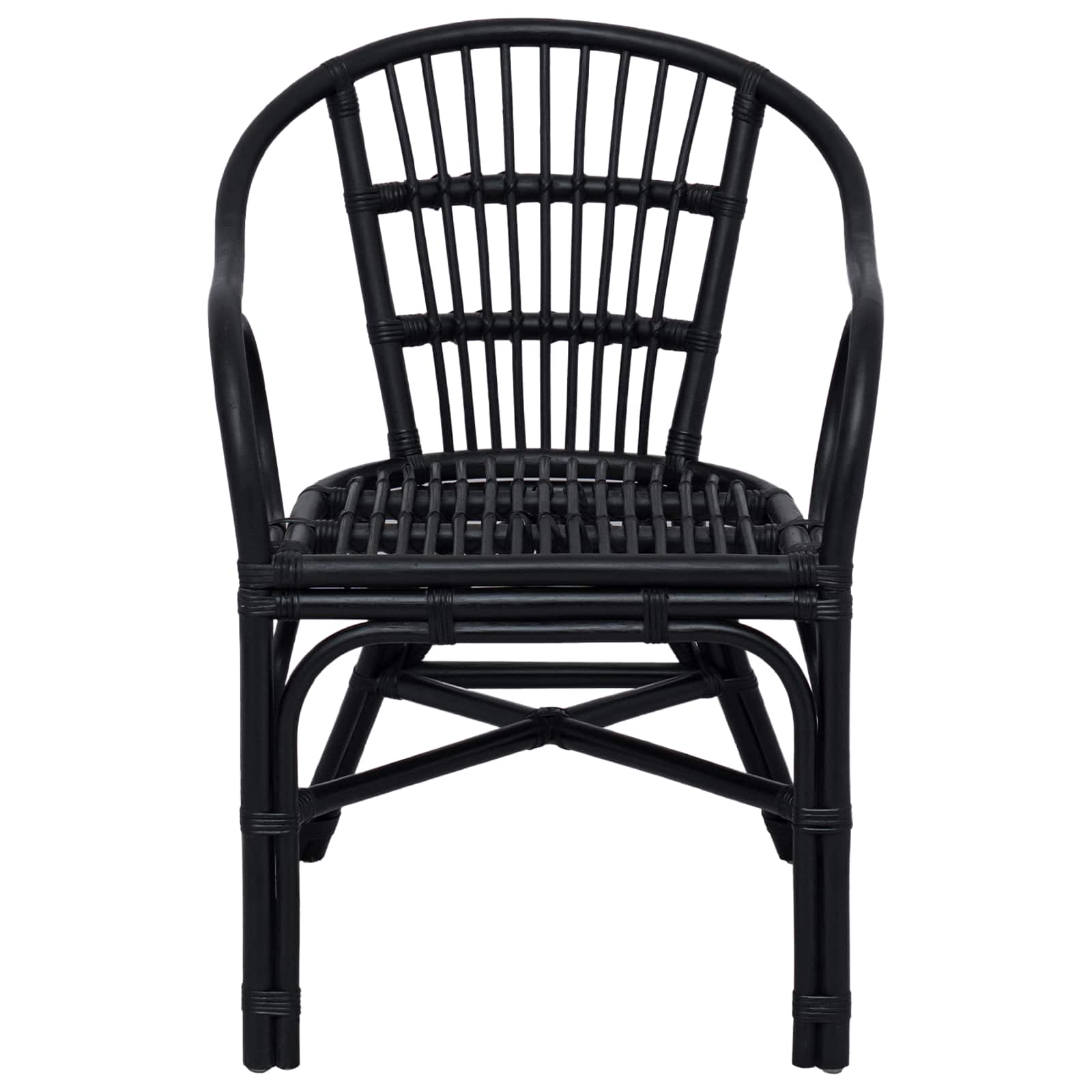 vidaXL Krzesło składane Czarny 58 x 60 x 81 cm rattan