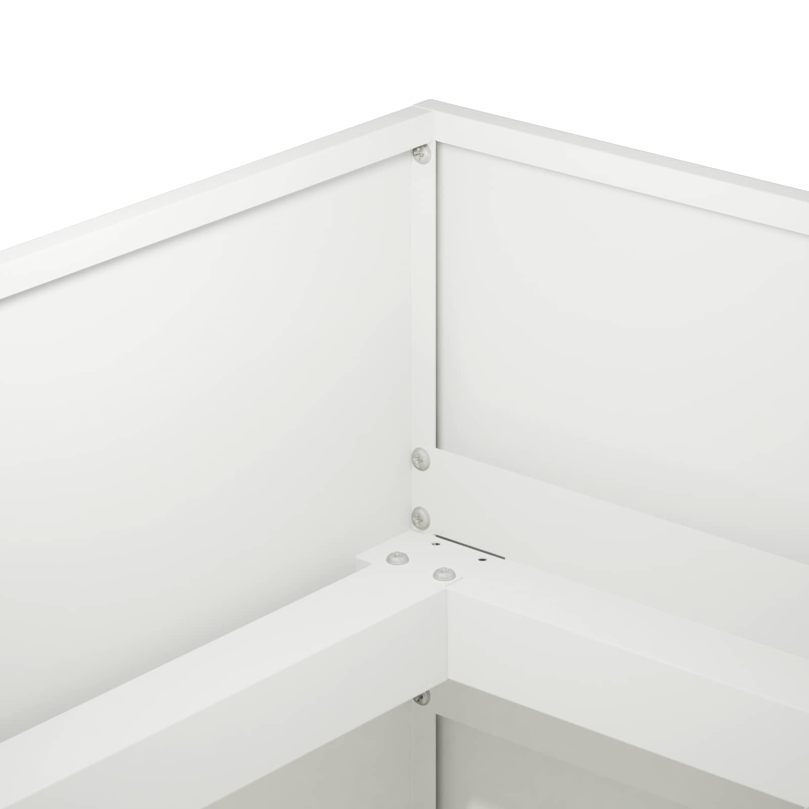 vidaXL Doniczka ogrodowa Biały 280 x 80 x 60 cm Stal zimnogięta