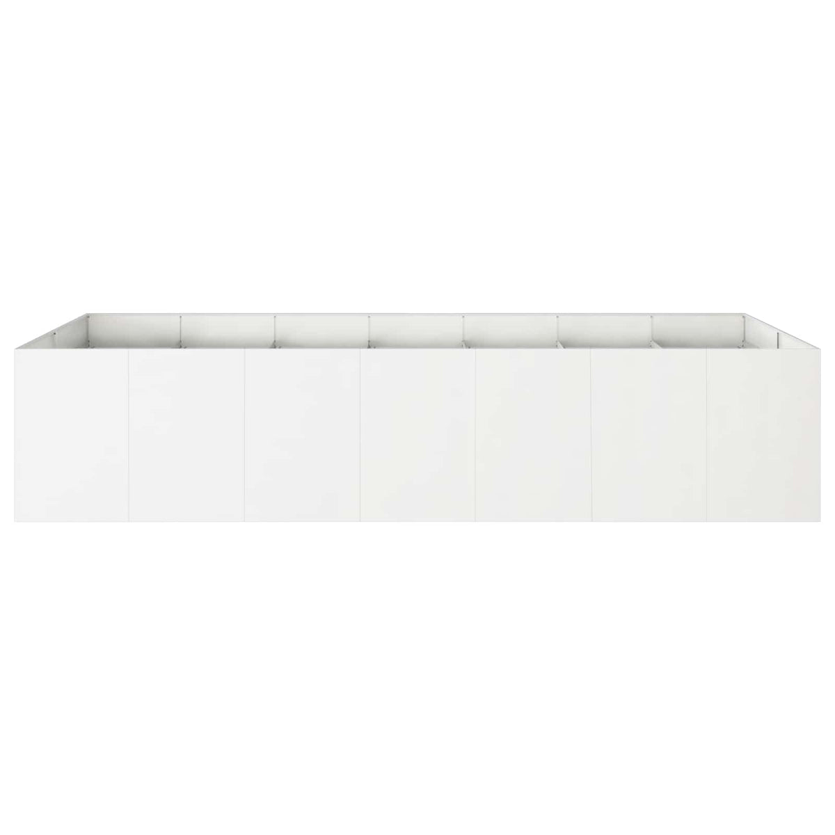 vidaXL Doniczka ogrodowa Biały 280 x 80 x 60 cm Stal zimnogięta
