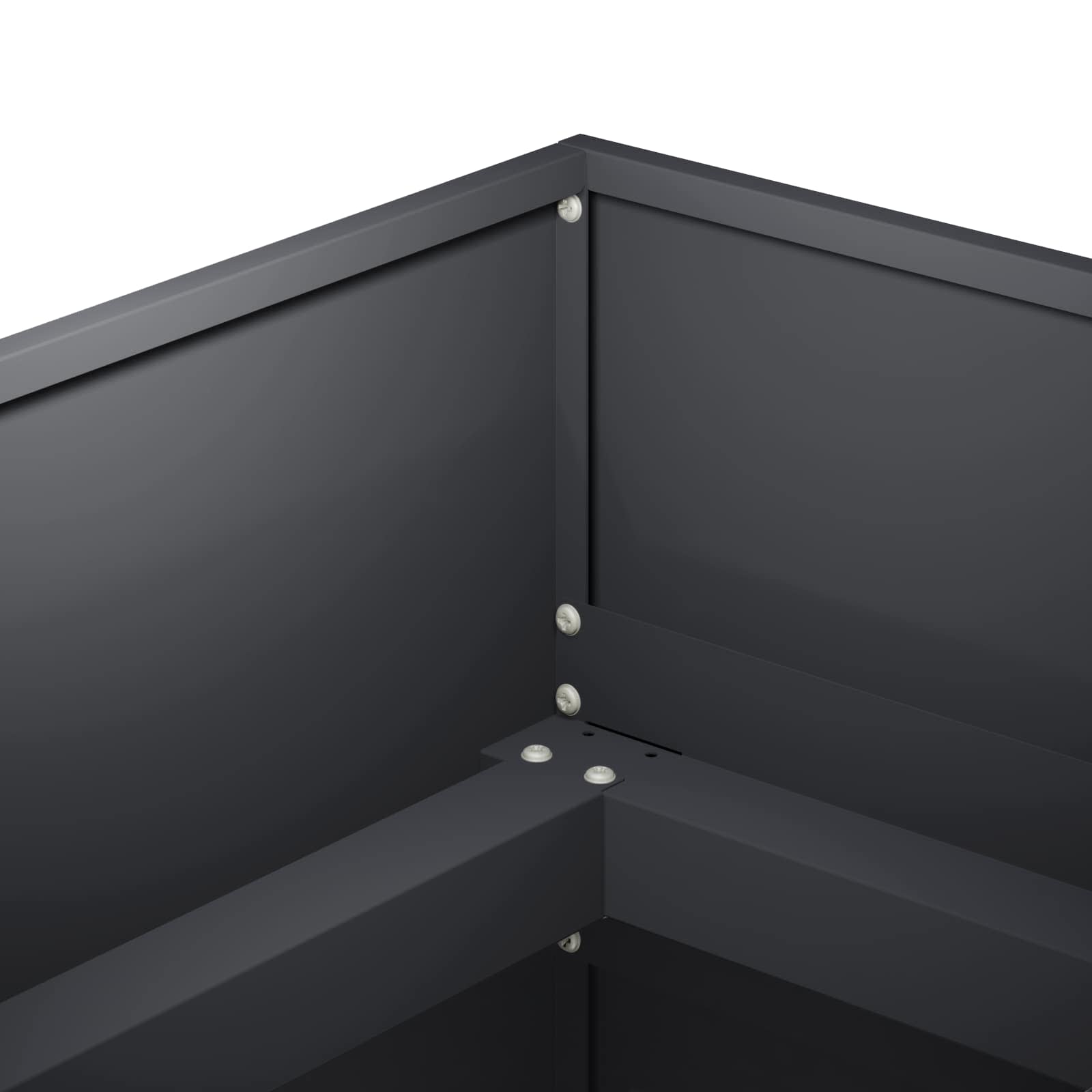 vidaXL Doniczka ogrodowa antracytowy 280 x 80 x 60 cm Stal zimnogięta