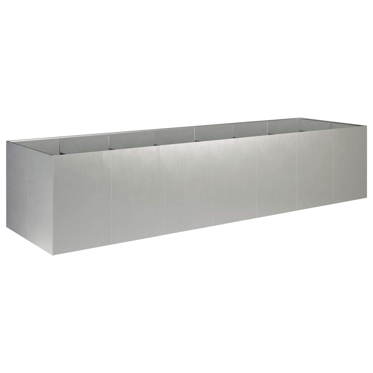 vidaXL Doniczka ogrodowa srebrny 280 x 80 x 60 cm Stal nierdzewna