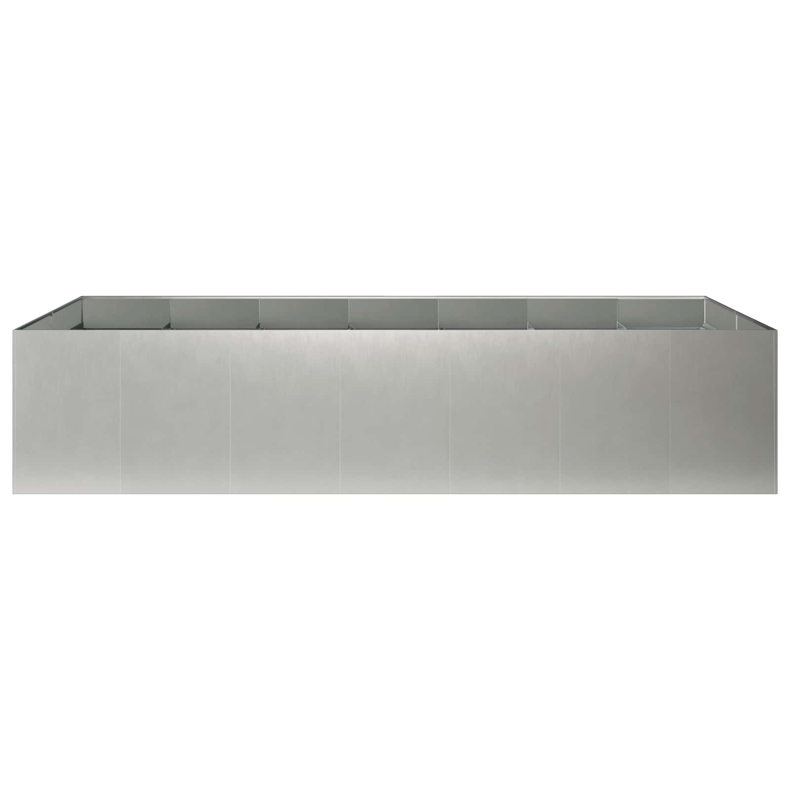 vidaXL Doniczka ogrodowa srebrny 280 x 80 x 60 cm Stal nierdzewna
