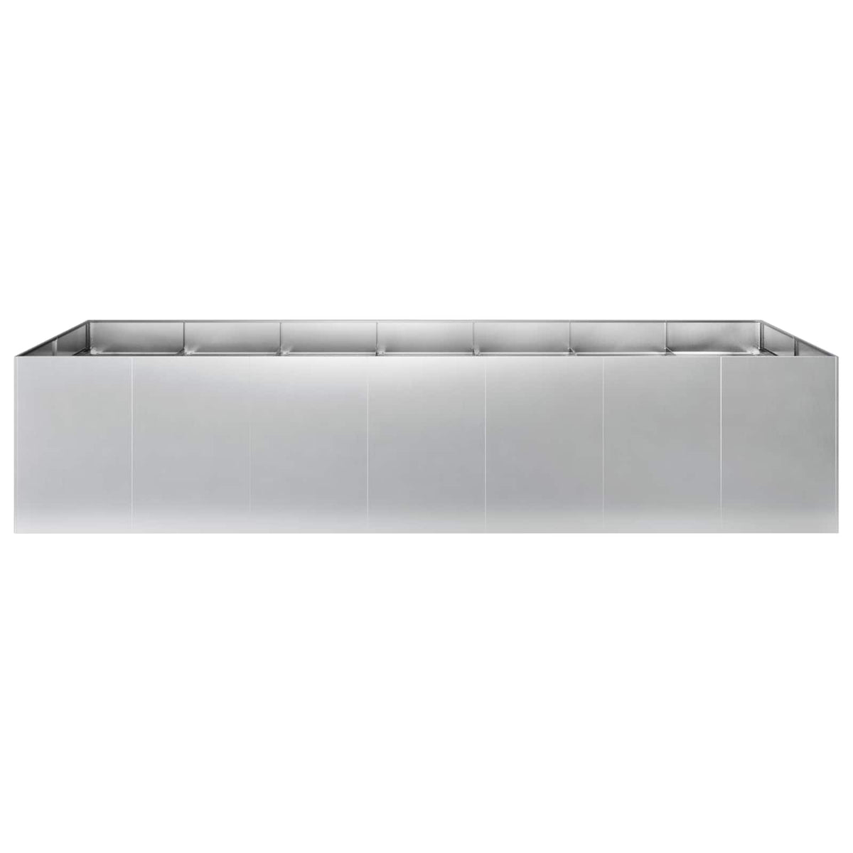 vidaXL Doniczka ogrodowa srebrny 280 x 80 x 60 cm Stal ocynkowana