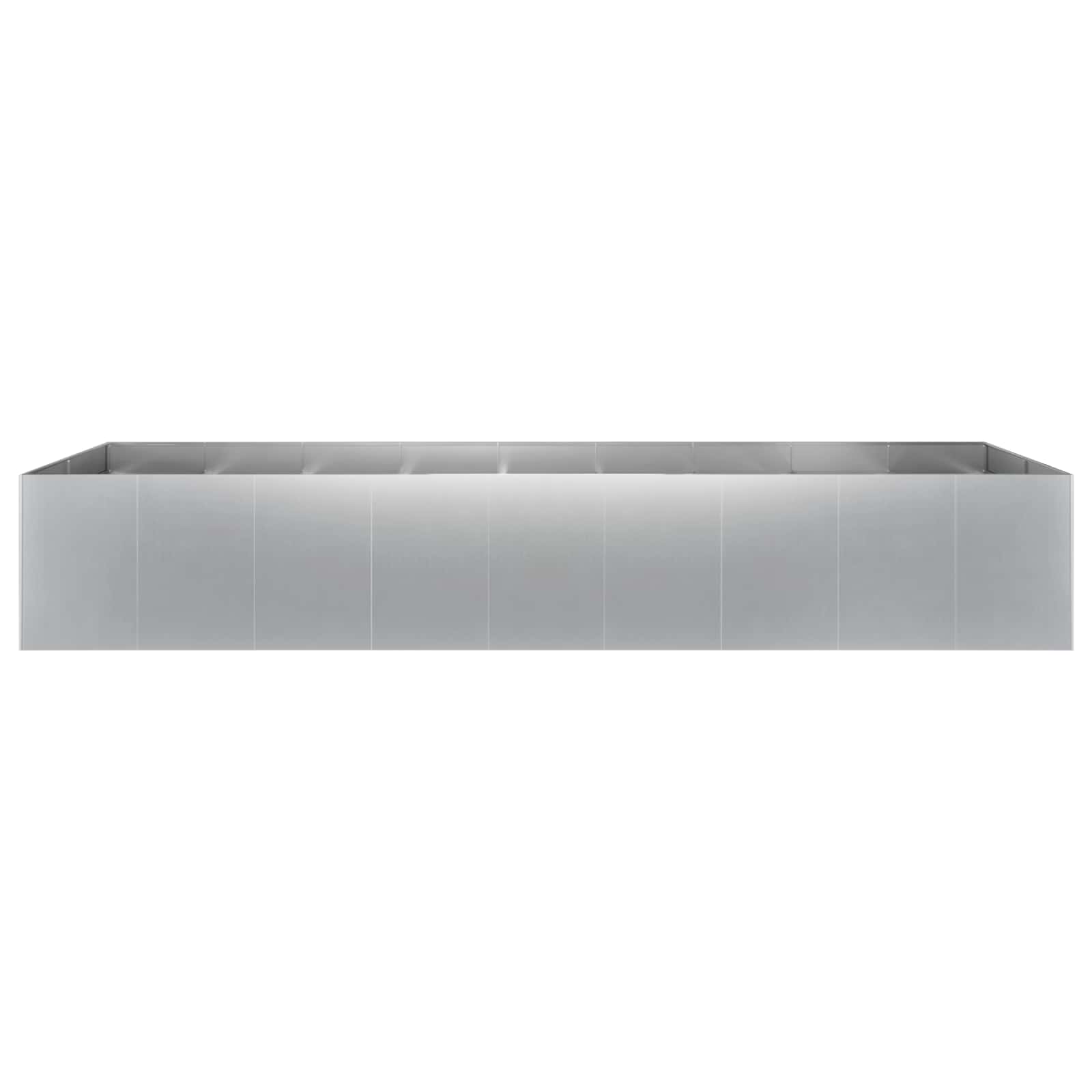 vidaXL Doniczka ogrodowa srebrny 360 x 80 x 60 cm Stal ocynkowana
