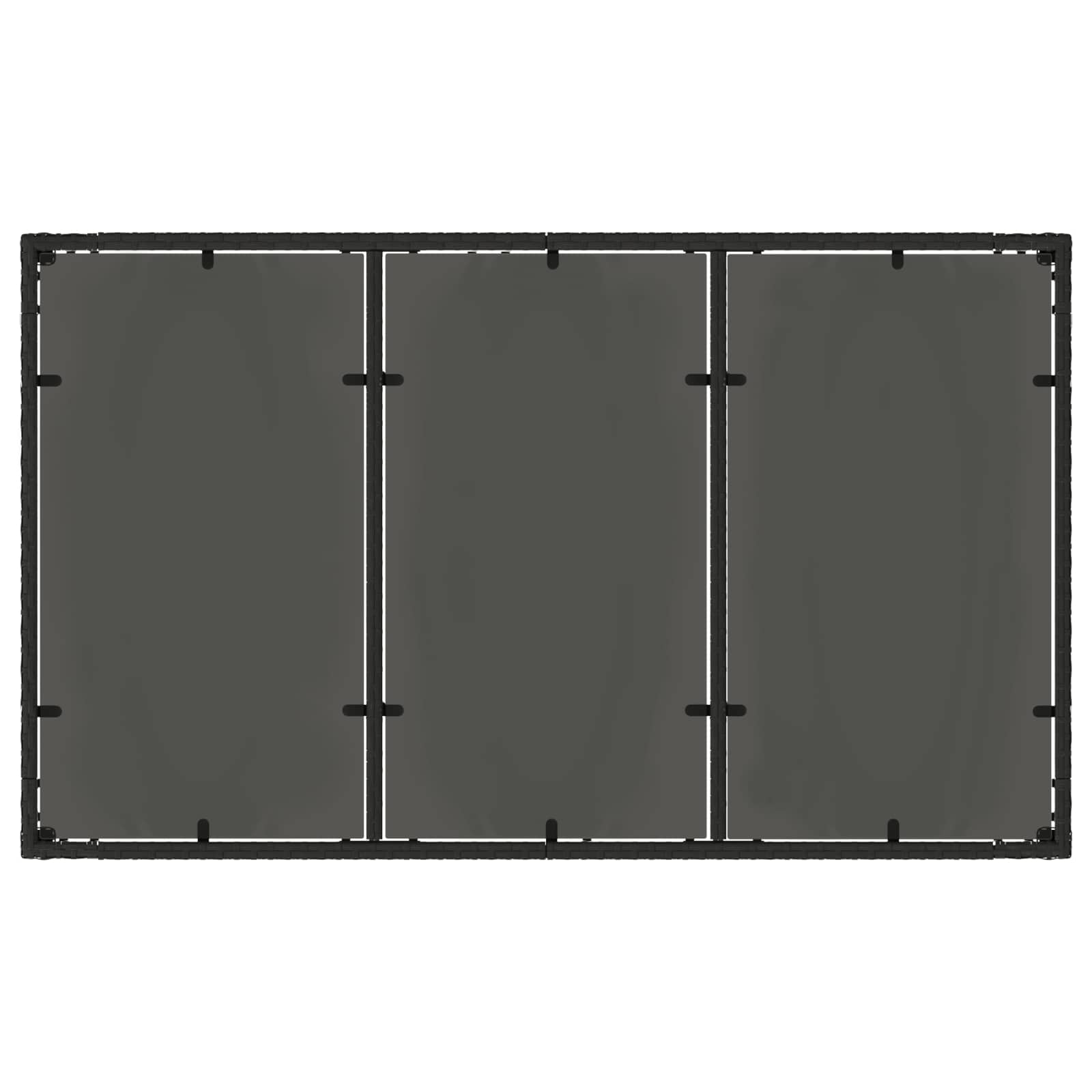 vidaXL Zestaw do jedzenia na zewnątrz 7 pcs Czarny 150 x 90 x 75 cm