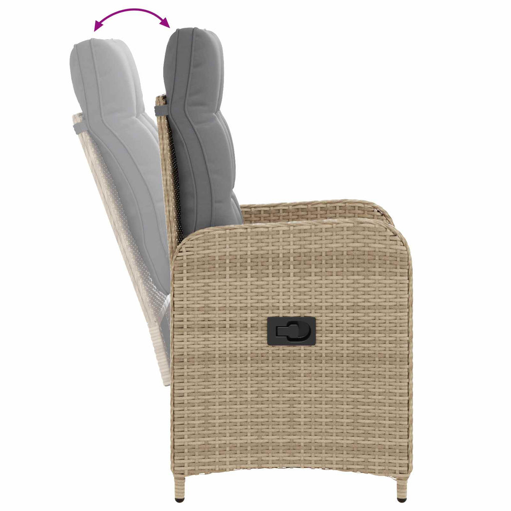 vidaXL Zestaw do jedzenia na zewnątrz 5 pcs Beżowy i jasnoszary