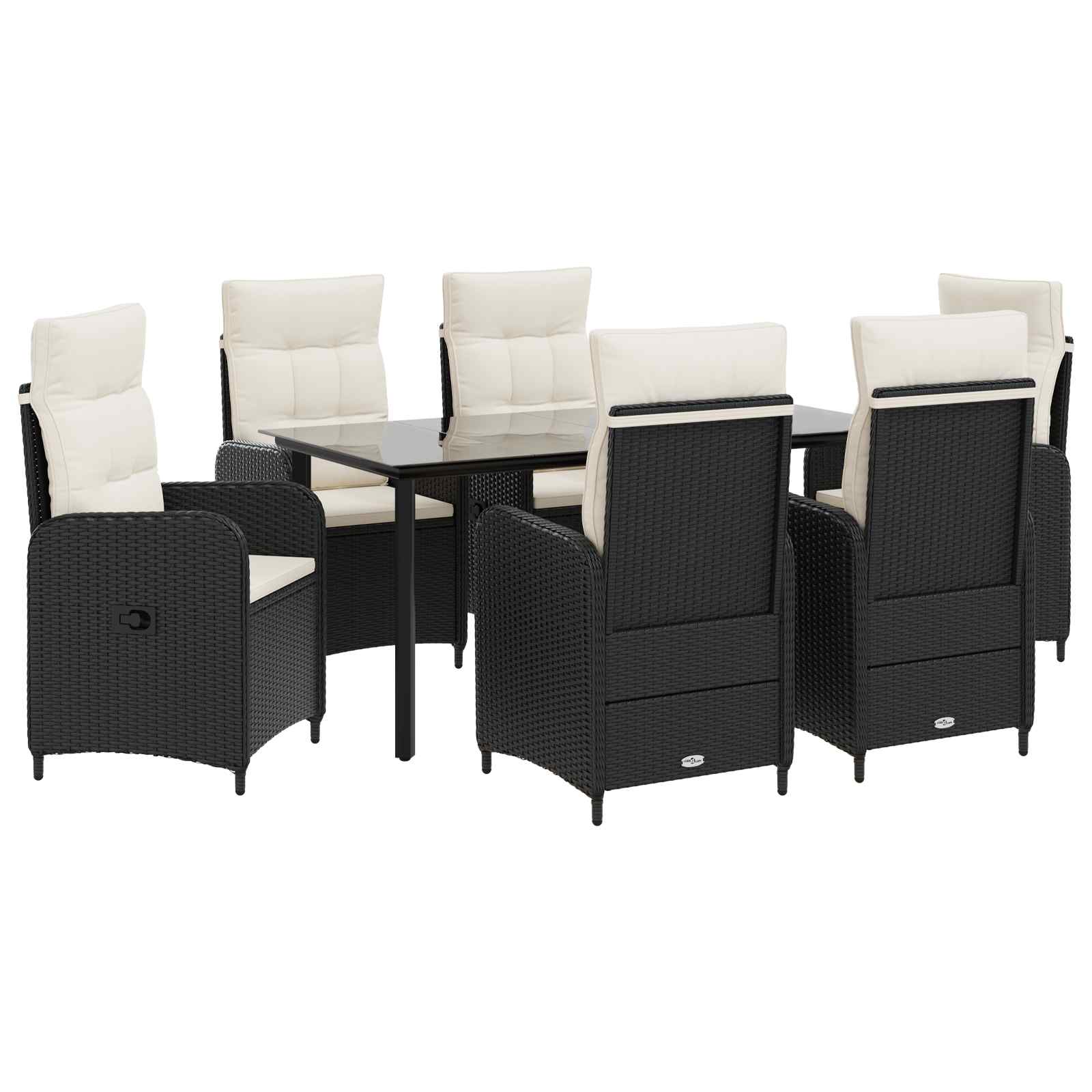 vidaXL Zestaw stolików kawowych z poduszką z poduszką 7 pcs