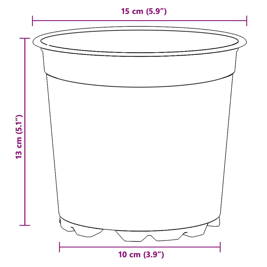 vidaXL Doniczka kwiatowa 50 pcs terakota Ø 15 x 13 cm