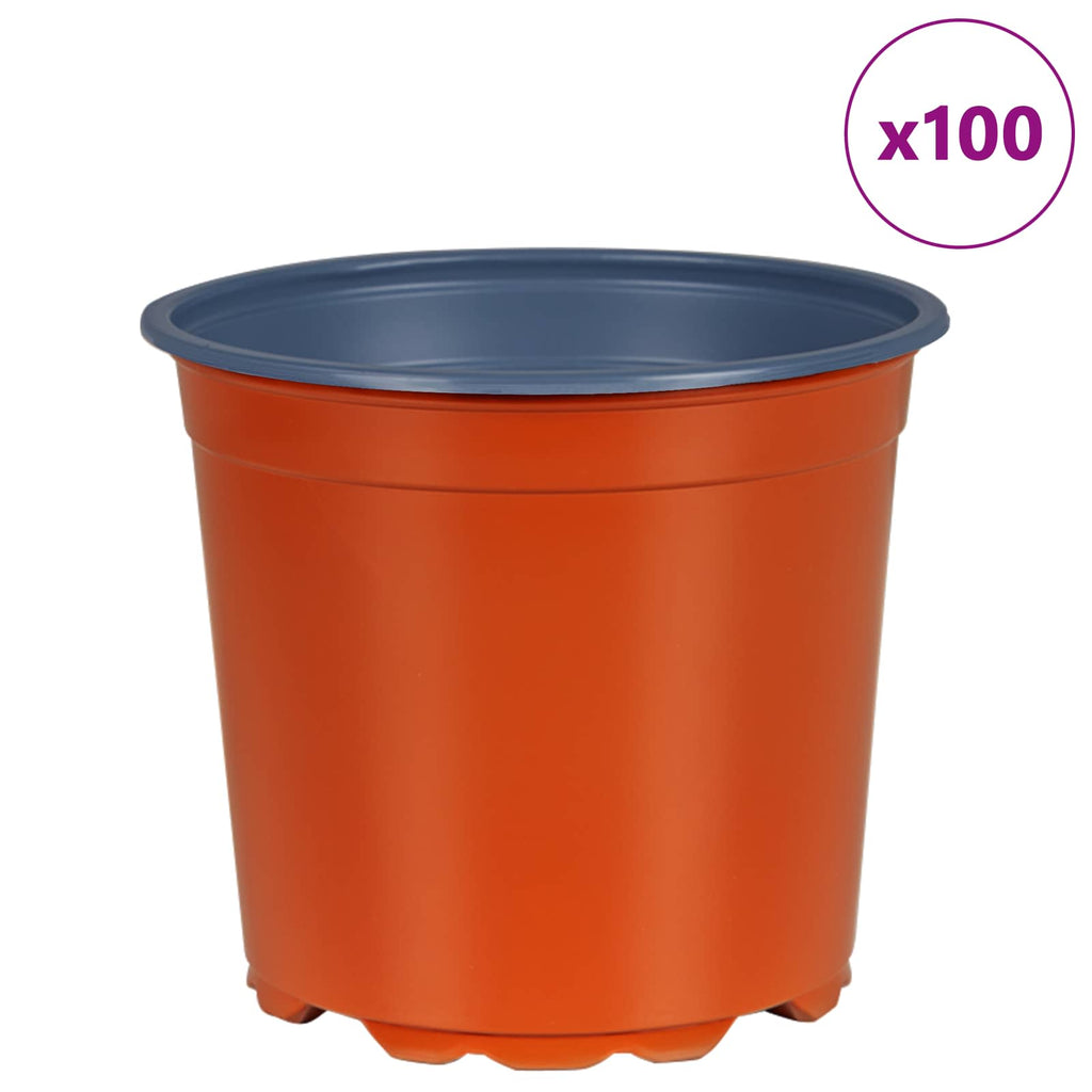 vidaXL Doniczka kwiatowa 100 pcs terakota Ø 15 x 13 cm