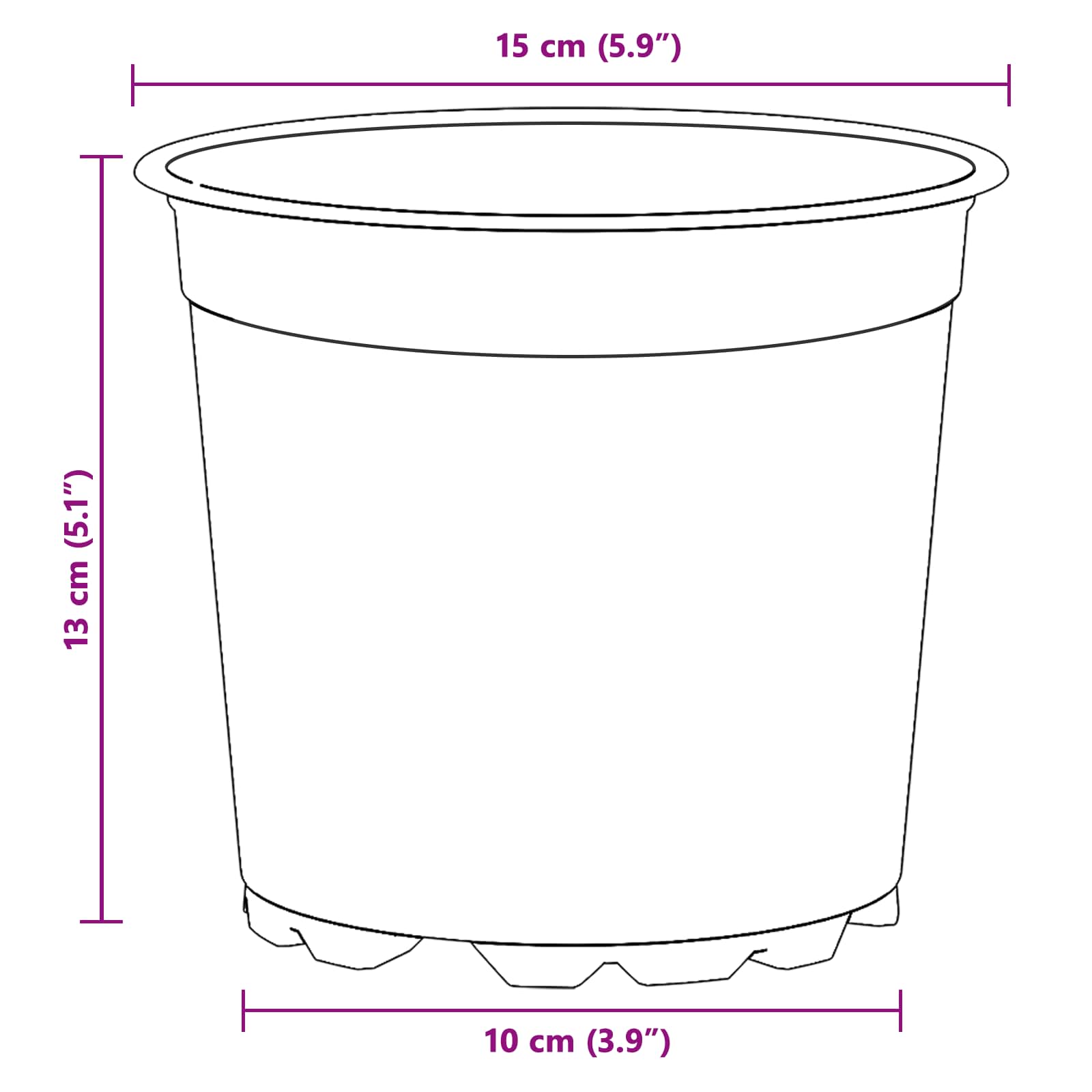 vidaXL Doniczka kwiatowa 200 pcs terakota Ø 15 x 13 cm