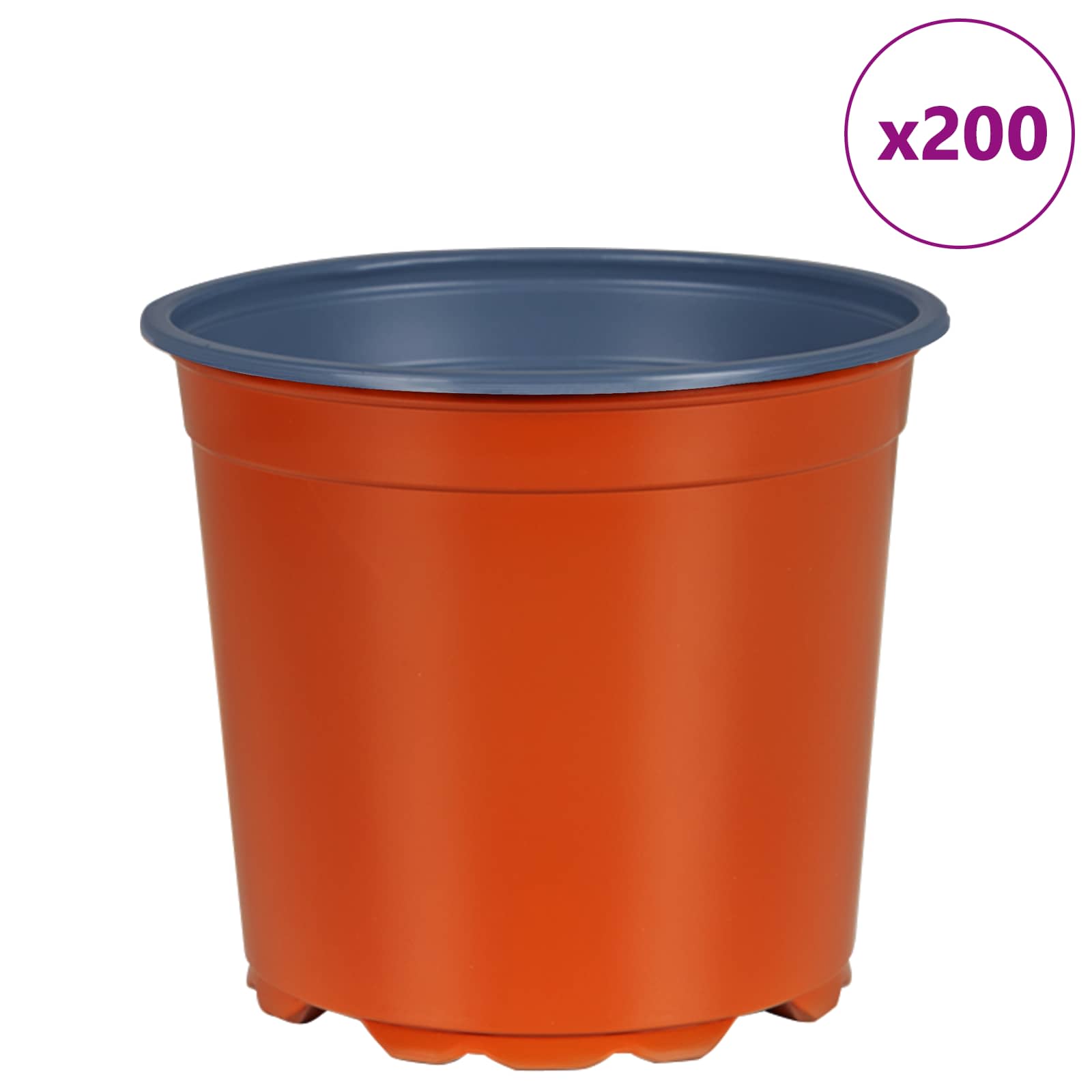 vidaXL Doniczka kwiatowa 200 pcs terakota Ø 15 x 13 cm