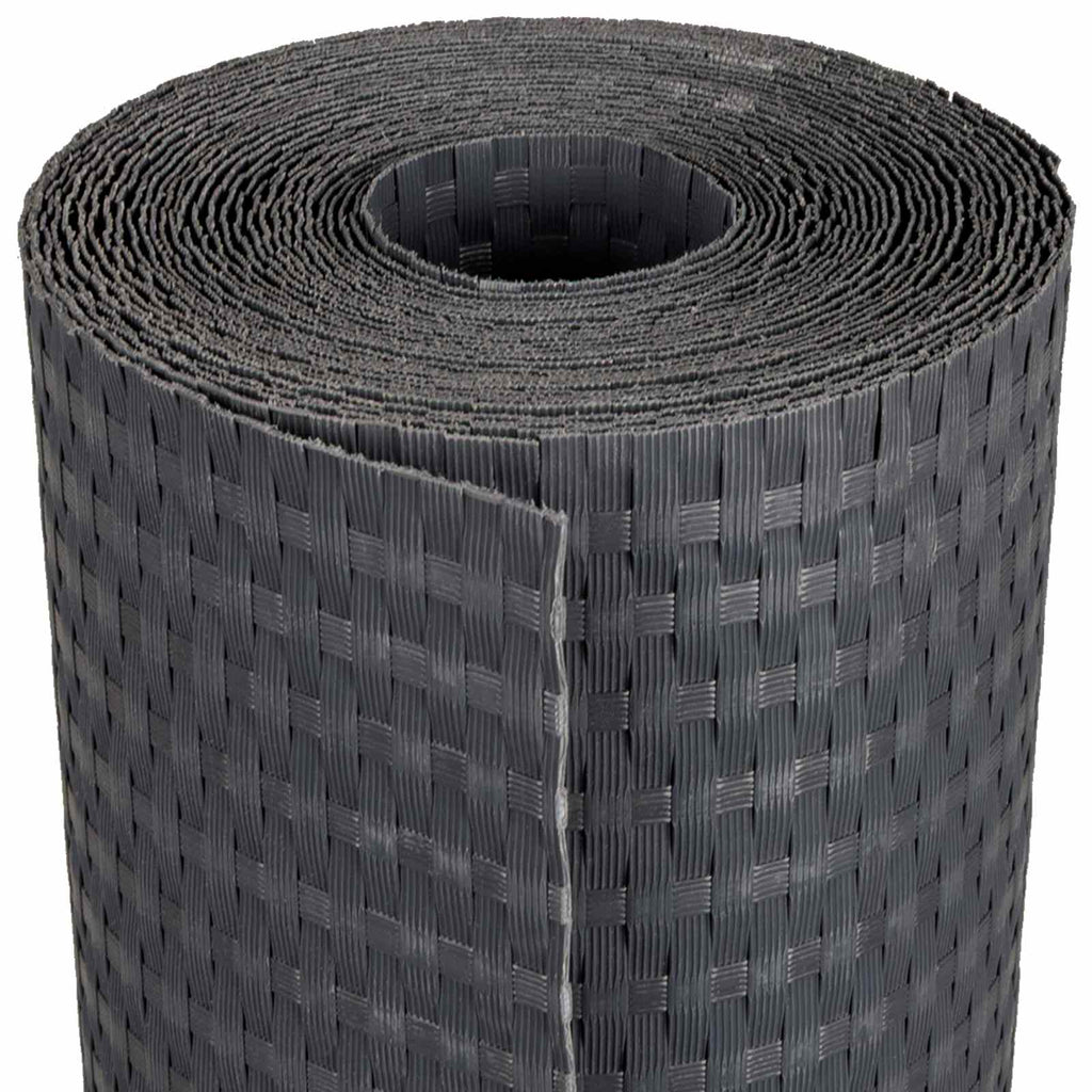 vidaXL Ekran balkonowy ciemnoszary 400 x 90 cm polirattan