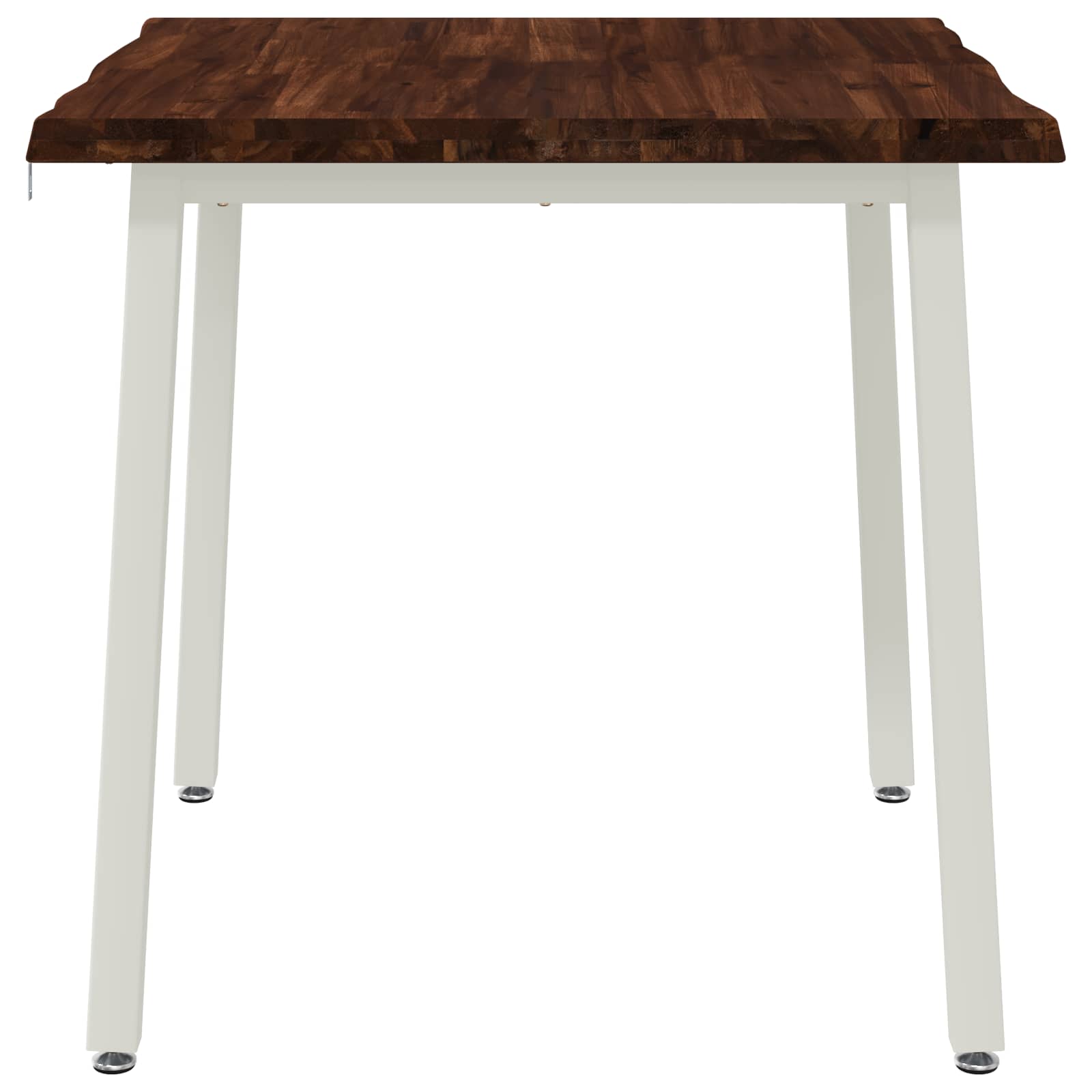 vidaXL 60 x 55 x 75 cm Lite Drewno Akacji Ciemnobrązowy i Biały